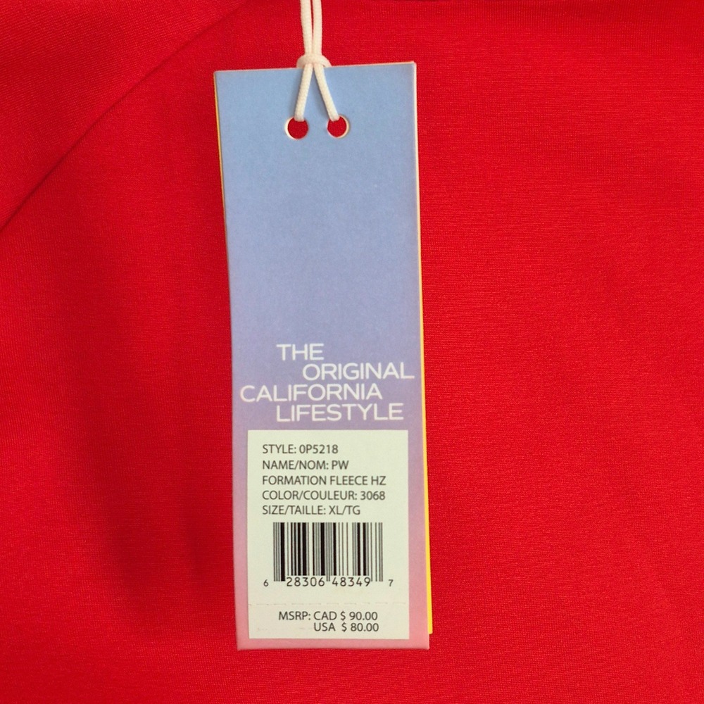 O'Neill Formation Fleece red pink pullover jacket women's XL New - Picture 11 of 14